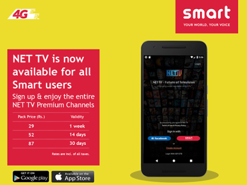 NET TV Subscription is now available for all Smart Cell Users 1