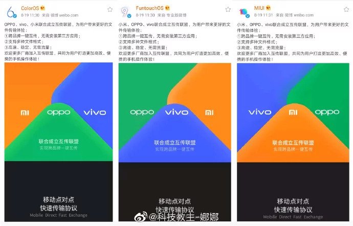 Xiaomi, Oppo and Vivo to Launch Cross Platform File Transfer Service 1