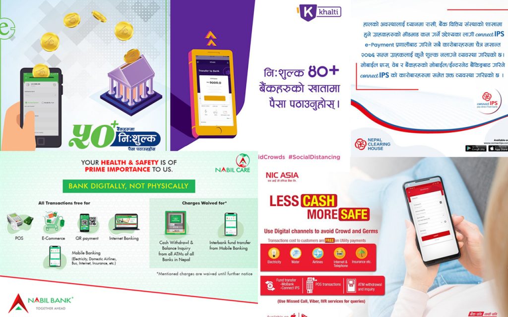 Banking and Online Transactions have been Made Free in Nepal in the Wake of COVID-19 Outbreak