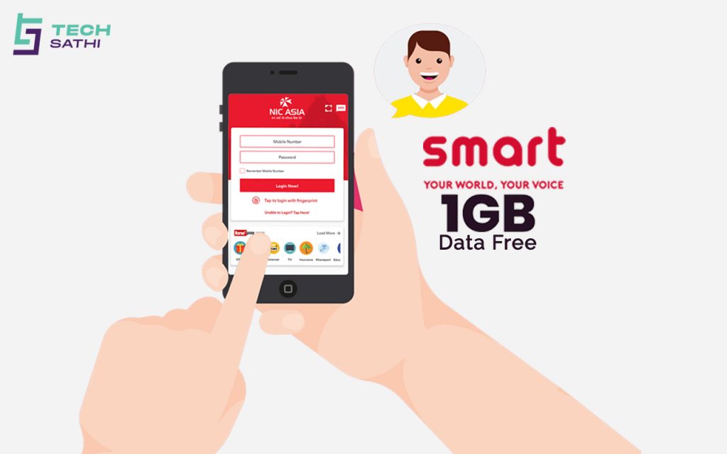 Recharge using NIC Asia MoBank and Get 1GB Free Data on your Smart Sim 2