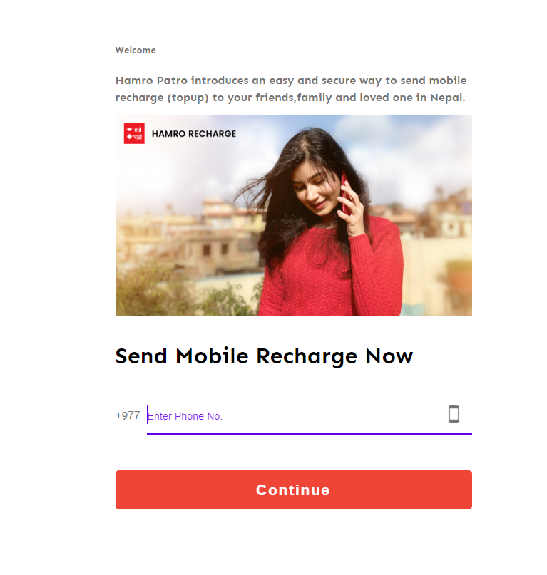 Hamro Recharge: Mobile Top-up Service by Hamro Patro 2