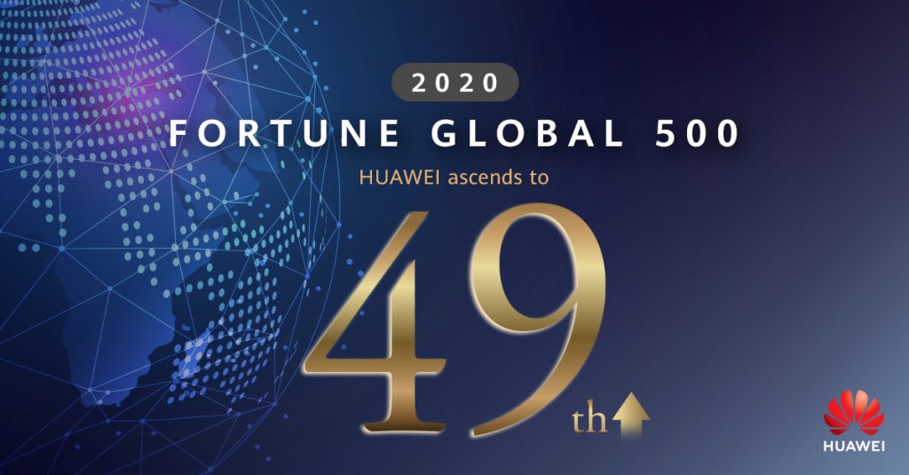 Huawei Rises to 49 on 2020 Fortune Global 500 Ranking 2