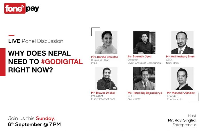 Fonepay Live Panel Discussion on #GODIGITAL Nepal Happening Today 1