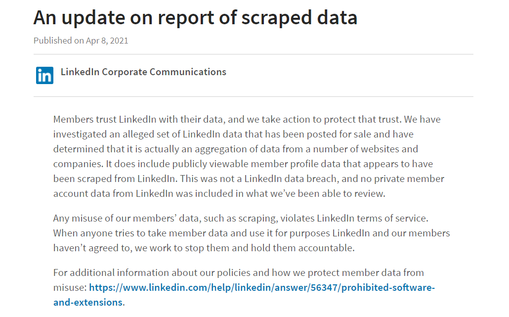 LinkedIn Data Breach: Personal Data Of 500 Million Users Leaked Online