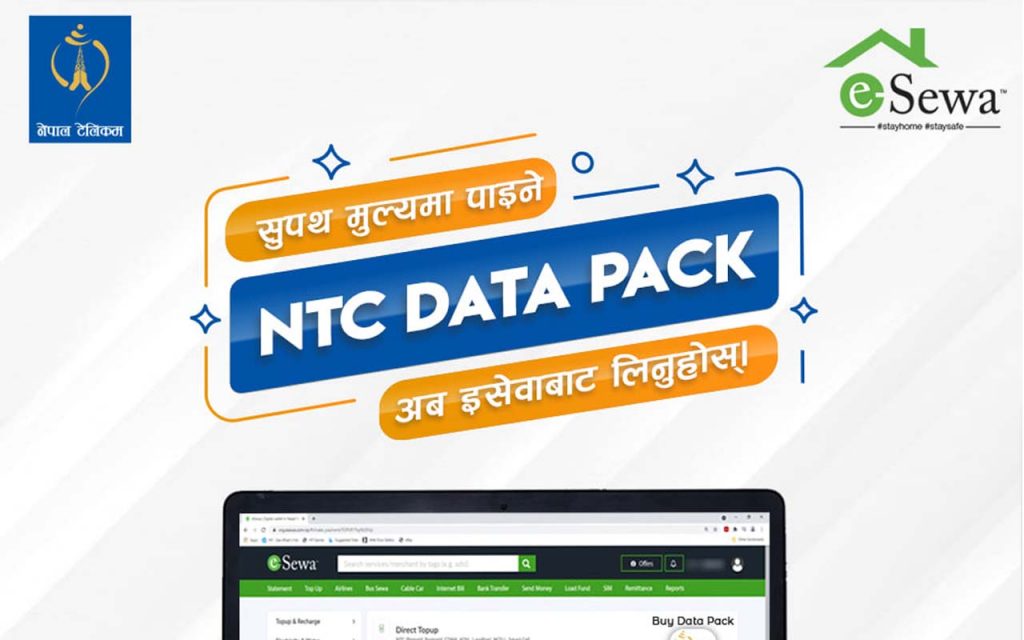 You can Now Buy Data & Voice Packs of Nepal Telecom from eSewa:  Here’s How to Purchase Nepal Telecom Data Pack esewa
