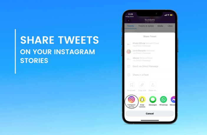 You can now directly Share Tweets on your Instagram Stories 1