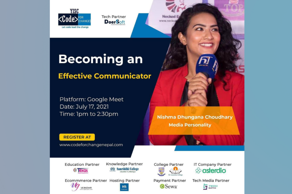 Becoming an Effective Communicator: Virtual Event Organized by Code For Change Nepal