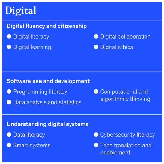 Digital Skills that will help you thrive in the future according to McKinsey and Company 1