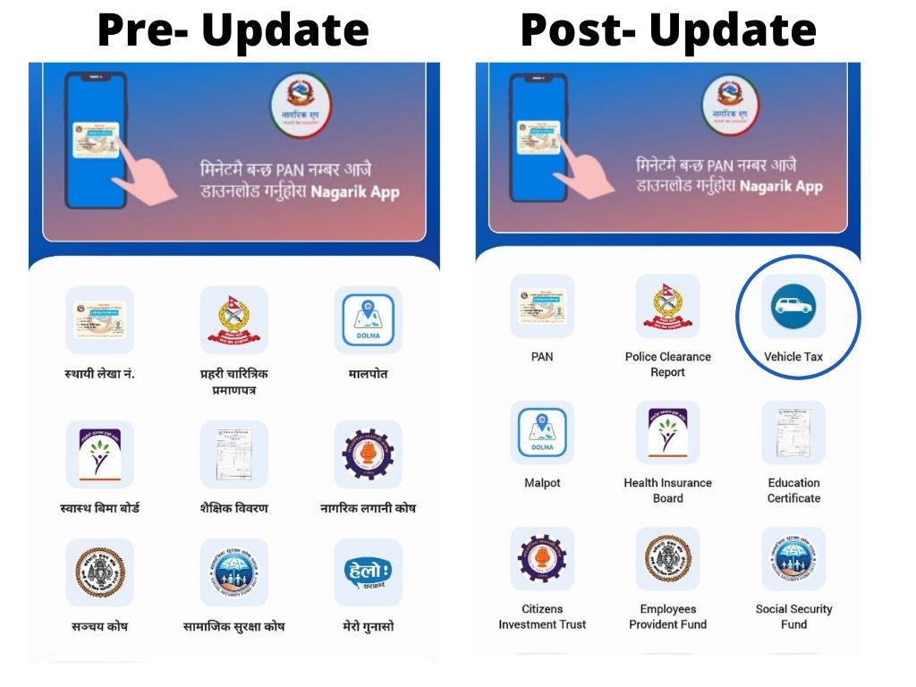 Nagarik App Update: Vehicle Tax Payment, Info and More 2