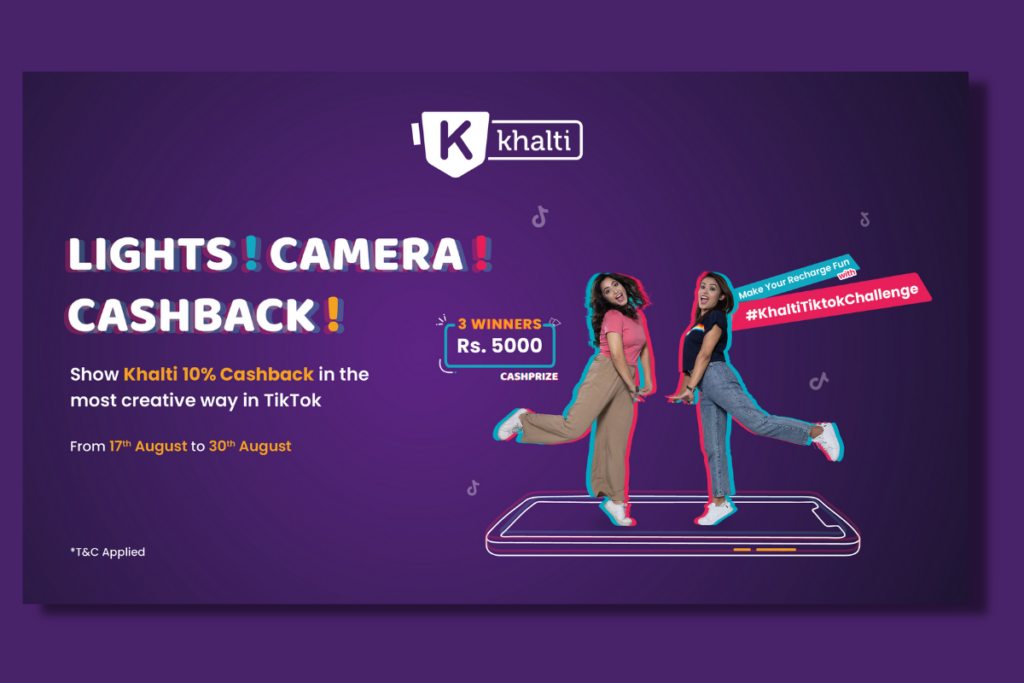 Khalti organizes TikTok challenge competition on Nepal’s biggest 10% cashback | Creative Videos will Win Rs. 5,000
