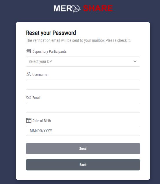 You Can Now Reset Your MeroShare Password on Your Own: Here's How to 3