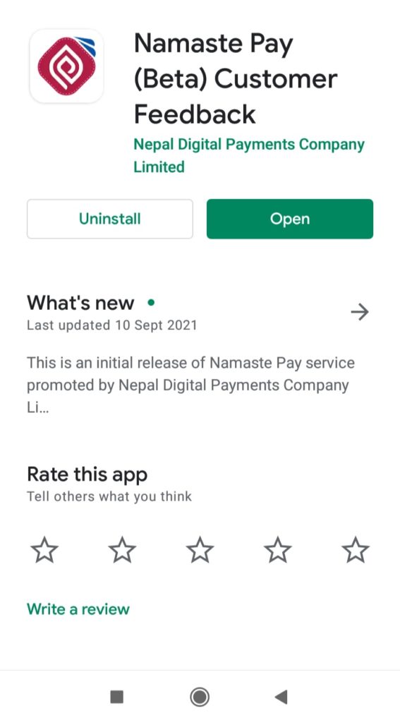 Namaste pay first ui