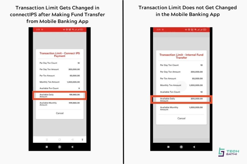 Mobile Banking Transaction Limit

