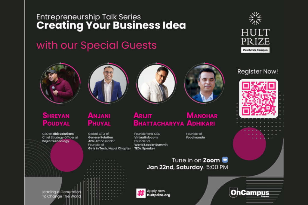 HultPrize at IOE completes third session of “Entrepreneurship Talk Series” with 110+ participants