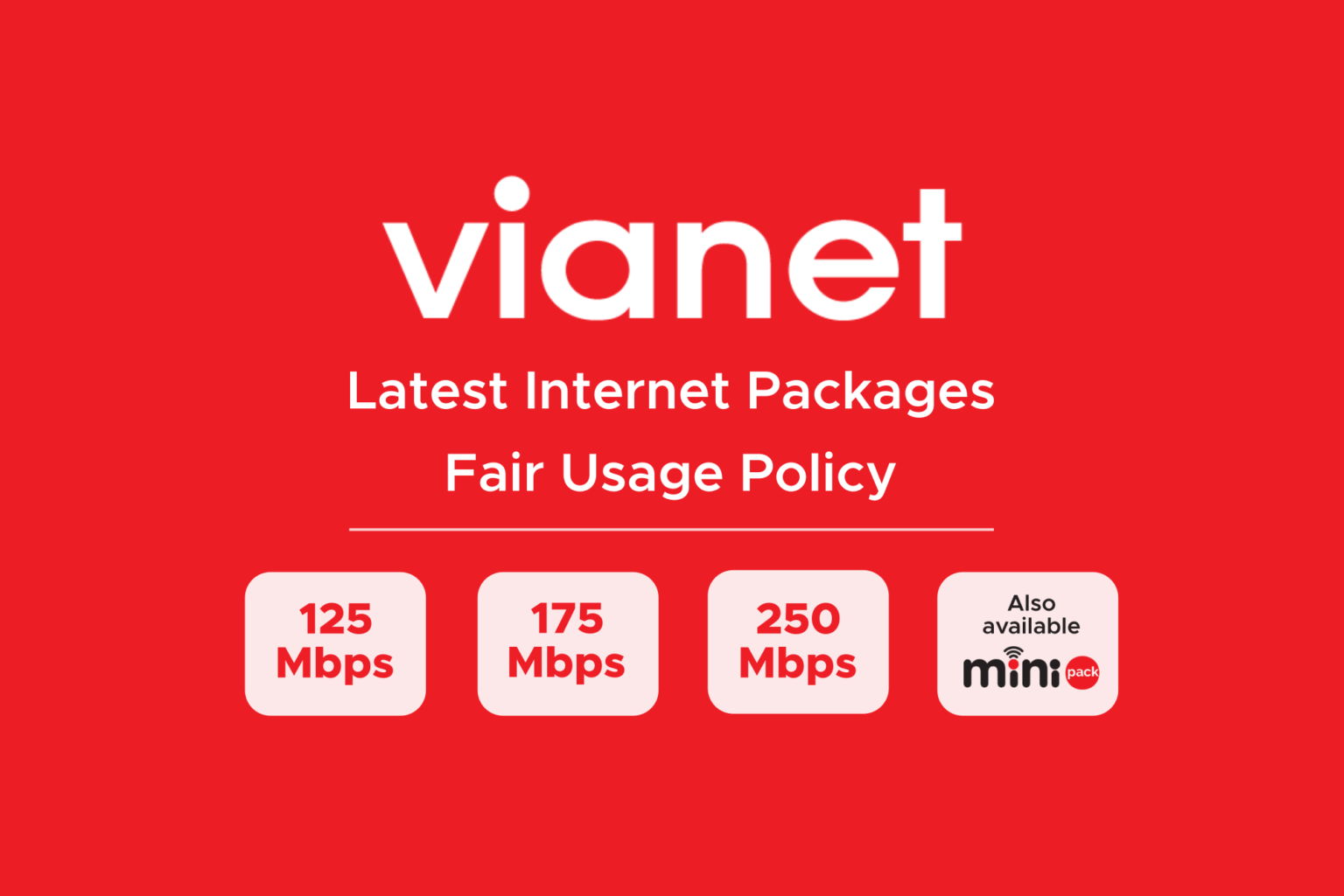 Vianet Latest Internet Packages, Price, Installation Charges, and Fair Usage Policy