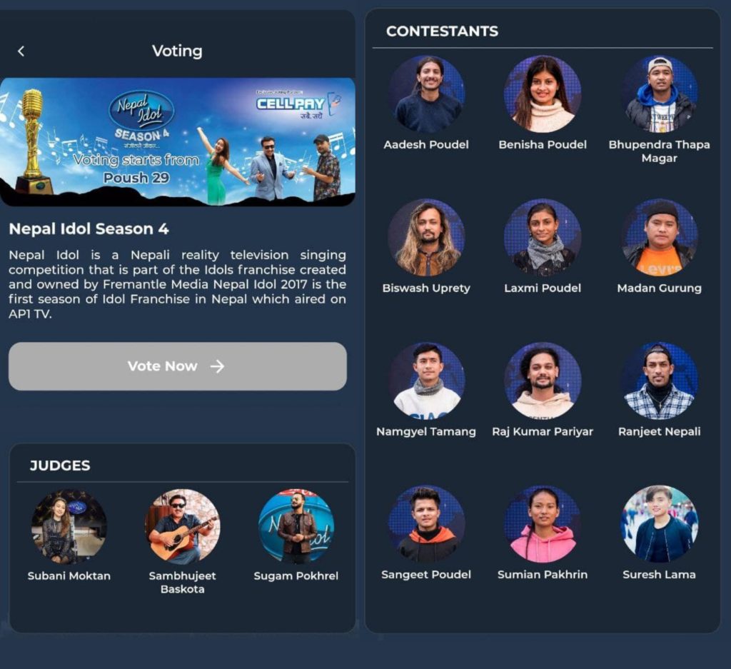 vote Nepal Idol