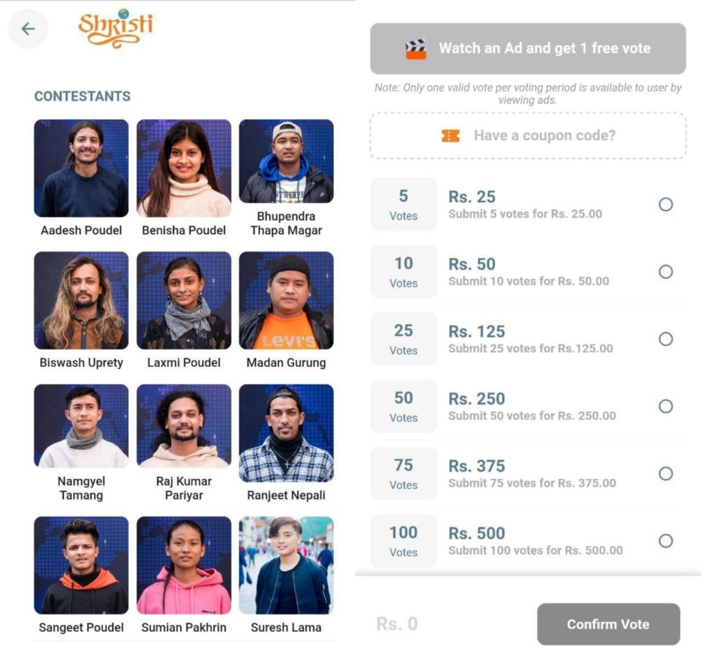 How to vote Nepal Idol Contestants through CellPay 2