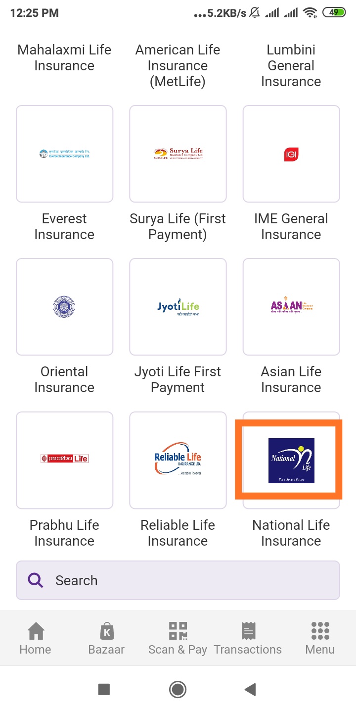 Now You Can Pay Your Premium to National Life Insurance