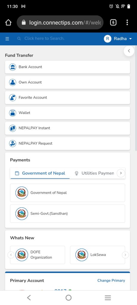 Government Payments in connectIPS