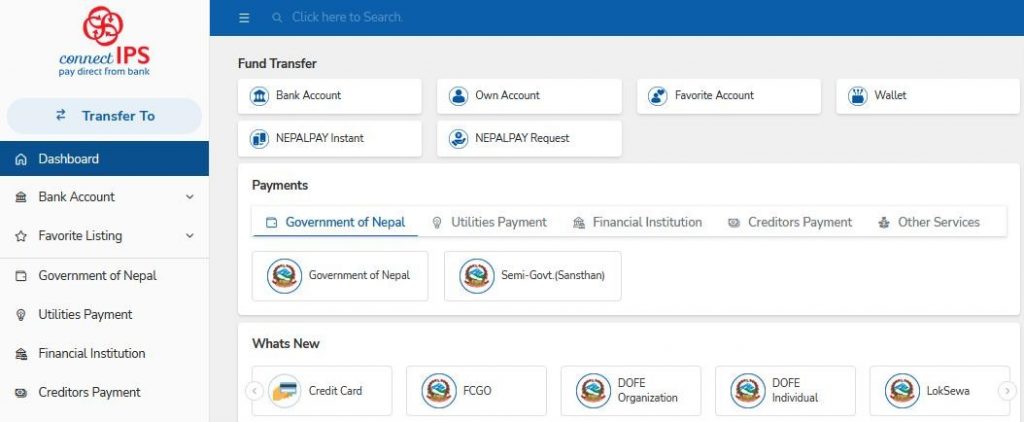 NEPALPAY Instant feature in connectIPS