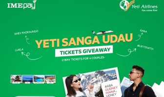 Get free tickets when booking Yeti Airlines tickets through IME Pay 1