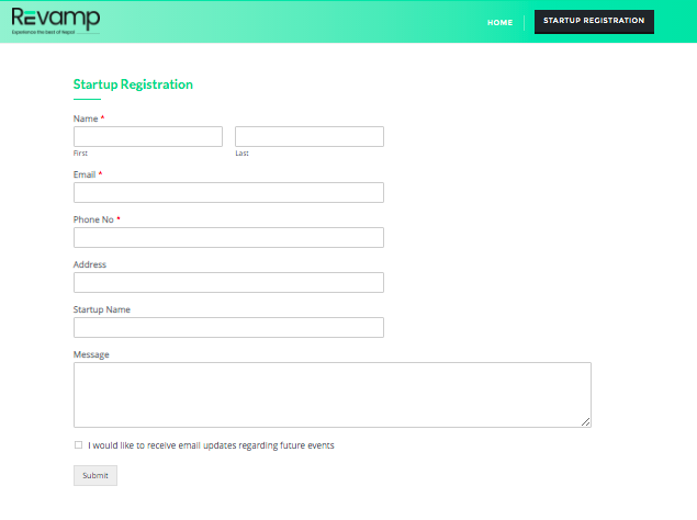 Revamp Nepal Registration form
