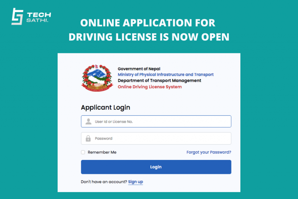 driving license application