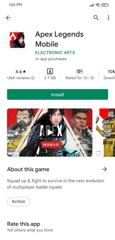 Apex legends Mobile live and download