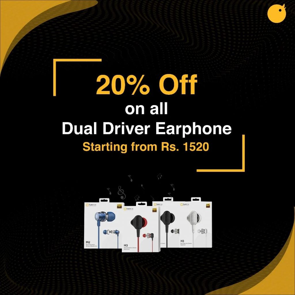 Tuddrom Nepal's Dual Driver Earphones Sales Campaign: Enjoy Best Deals and Discounts 2