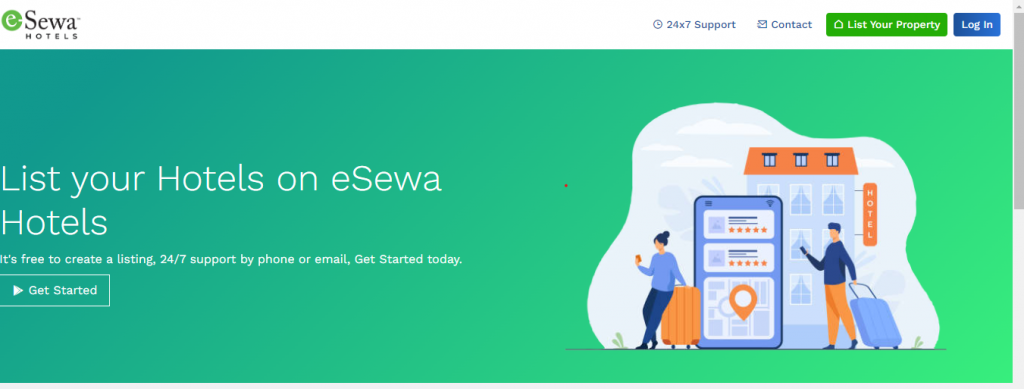register a hotel in eSewa hotels