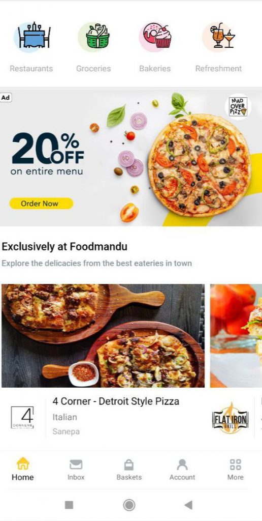 Get 15% Cash Back in IME Pay While Paying for Foodmandu 3
