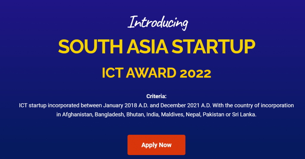 South Asia Startup ICT Award 2022