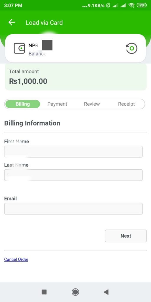 Loading Digital Wallets from Credit Cards