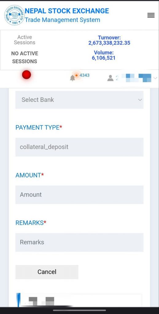 Load Collateral in NEPSE TMS