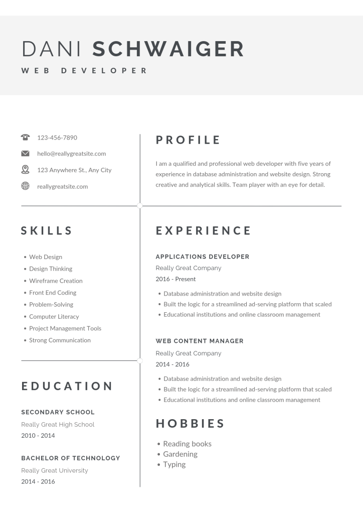 5 Best Resume Templates In Canva 6