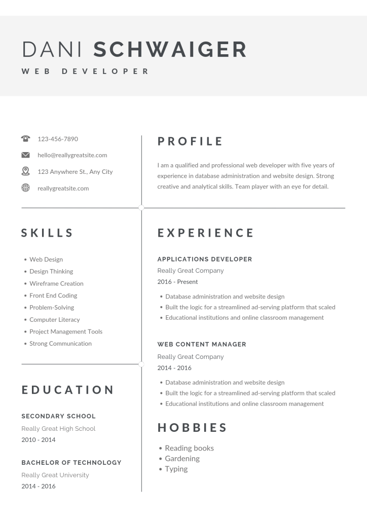 5 Best Resume Templates In Canva 5