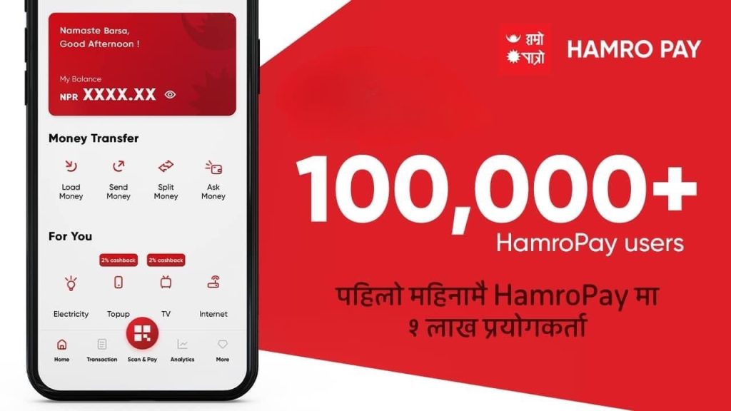 hamropay 100K USERS